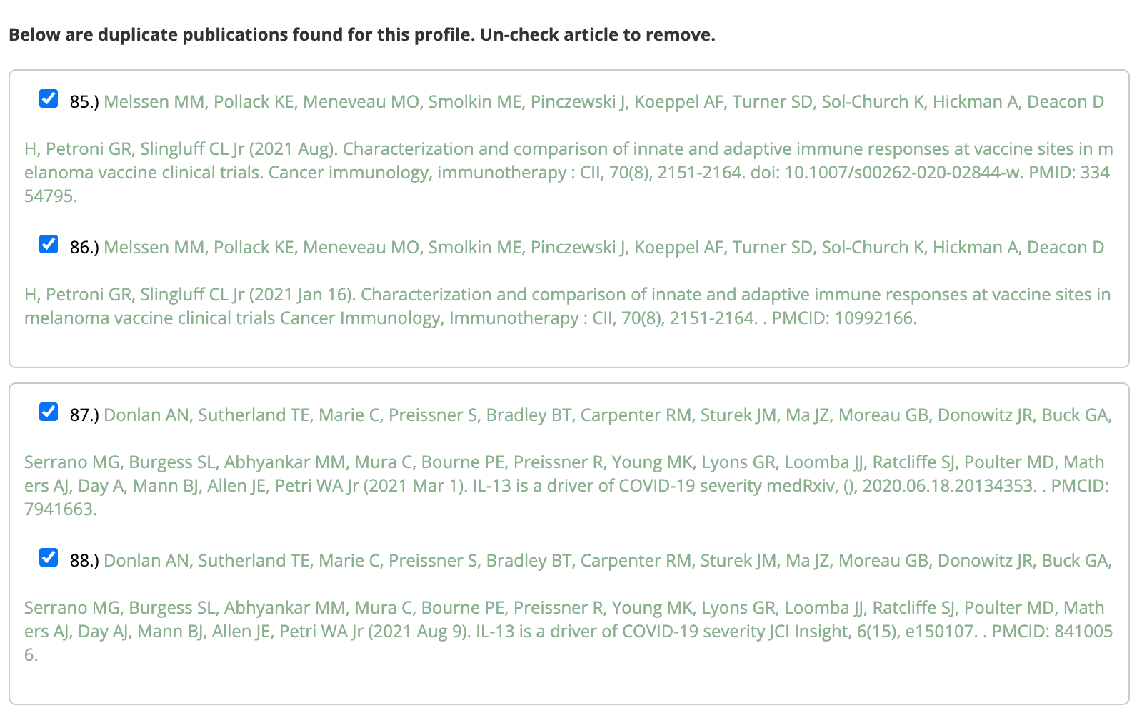 publication duplicate